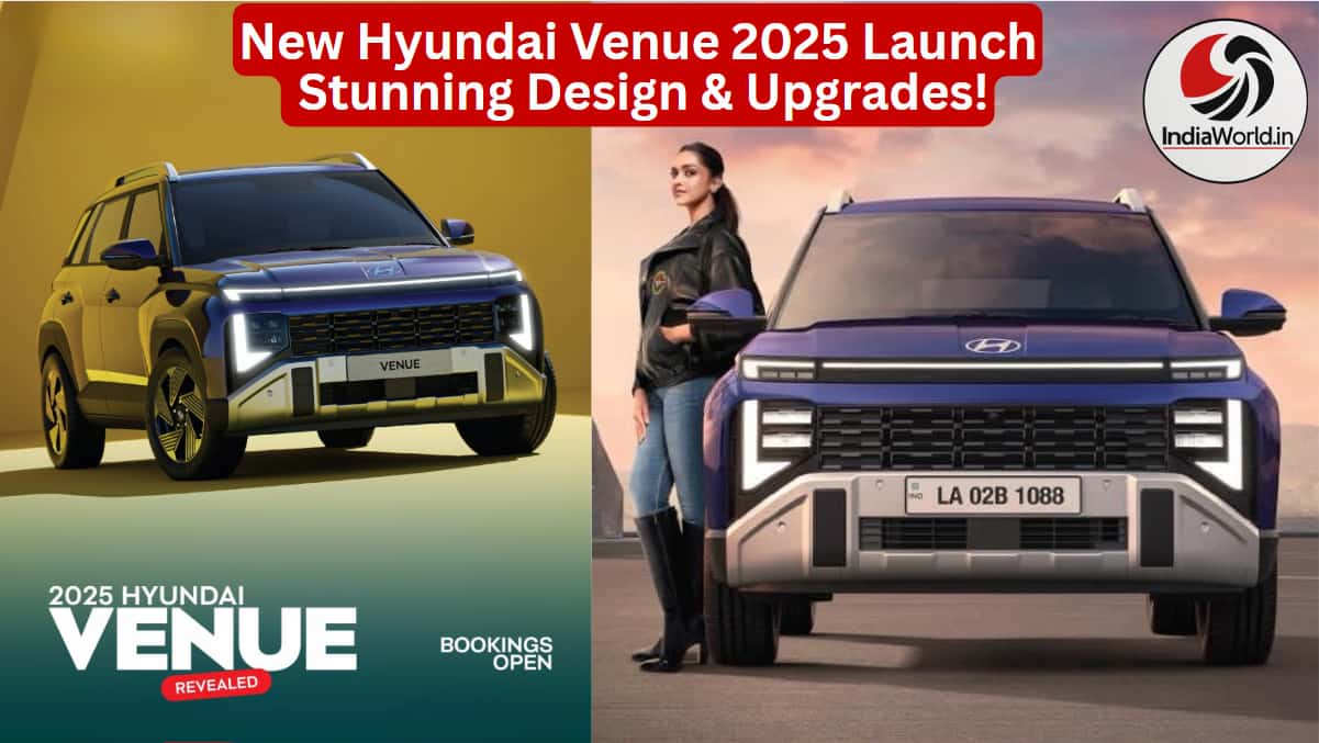 IndiaWorld  IndiaWorld Hyundai Venue 2025 Gets Premium Interiors & Bold New Design Hyundai Venue 2025 Gets Premium Interiors & Bold New Design