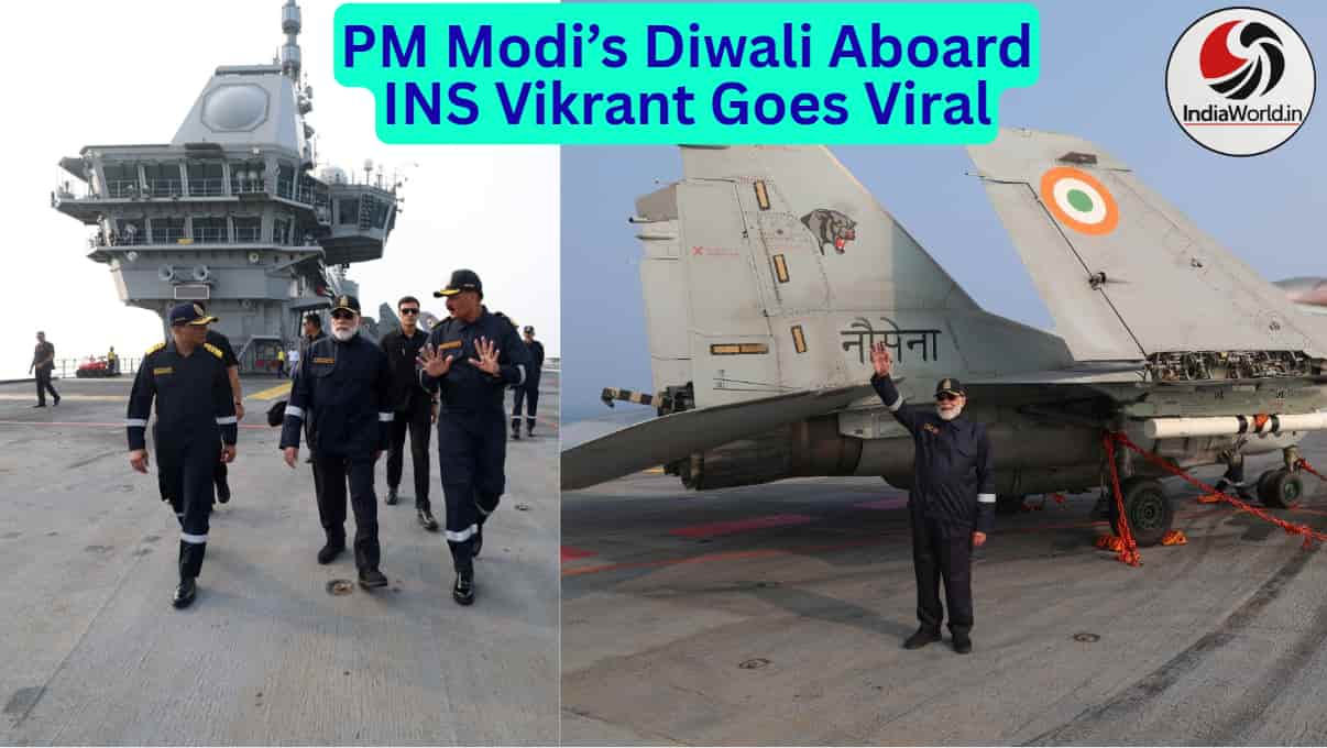 PM Modi Diwali 2025 on INS Vikrant