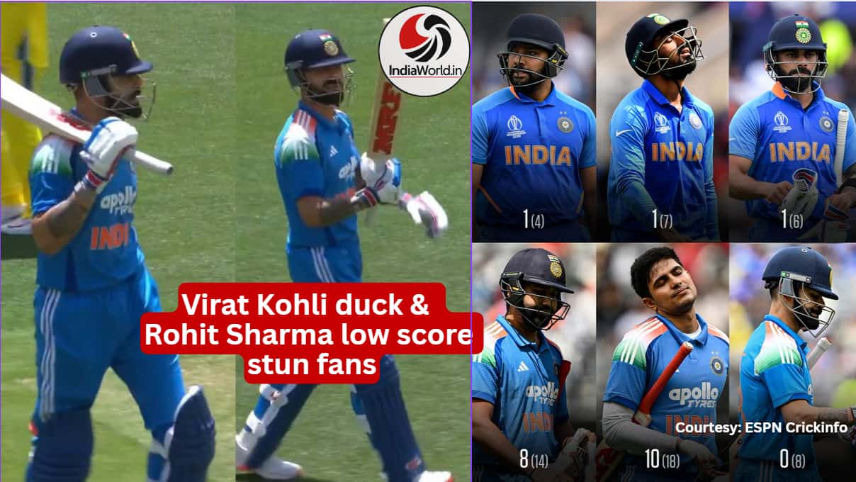 IndiaWorld IndiaWorld Rohit Sharma low score Australia ODI Perth Rohit Sharma low score Australia ODI Perth